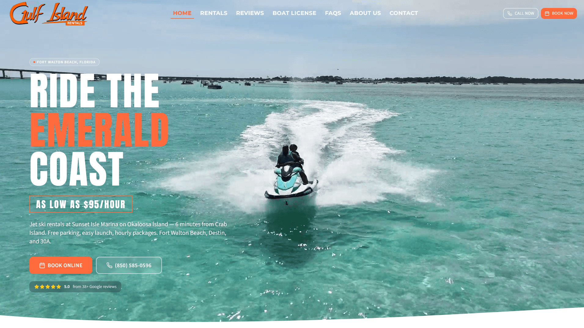 Gulf Island Rentals website preview